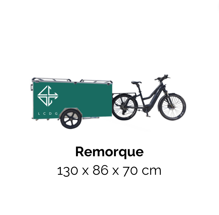 Vélo publicitaire remorque